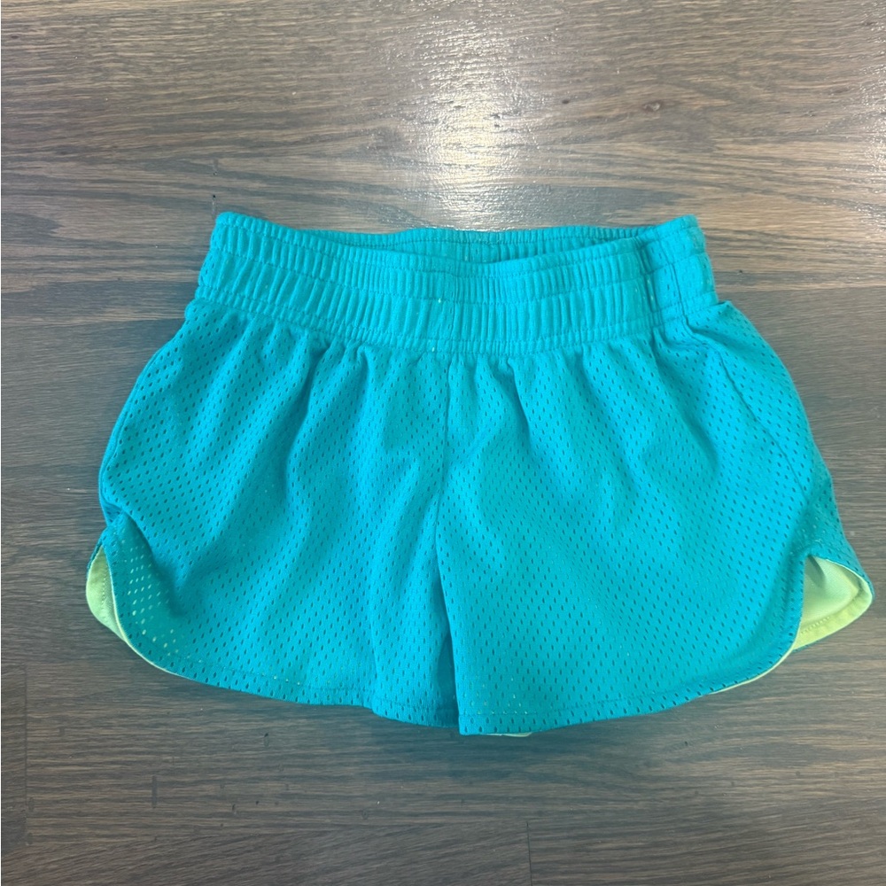 BCG Teal and Lime Green‎ Mesh Shorts size S(7)